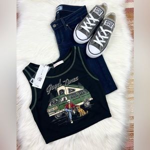 NWT ROMWE Crop Top “GOOD TIMES” 🤟🏻